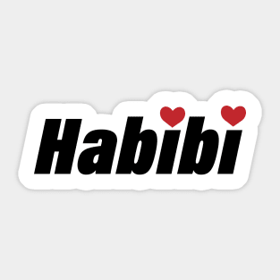 Habibi  fun text design Sticker